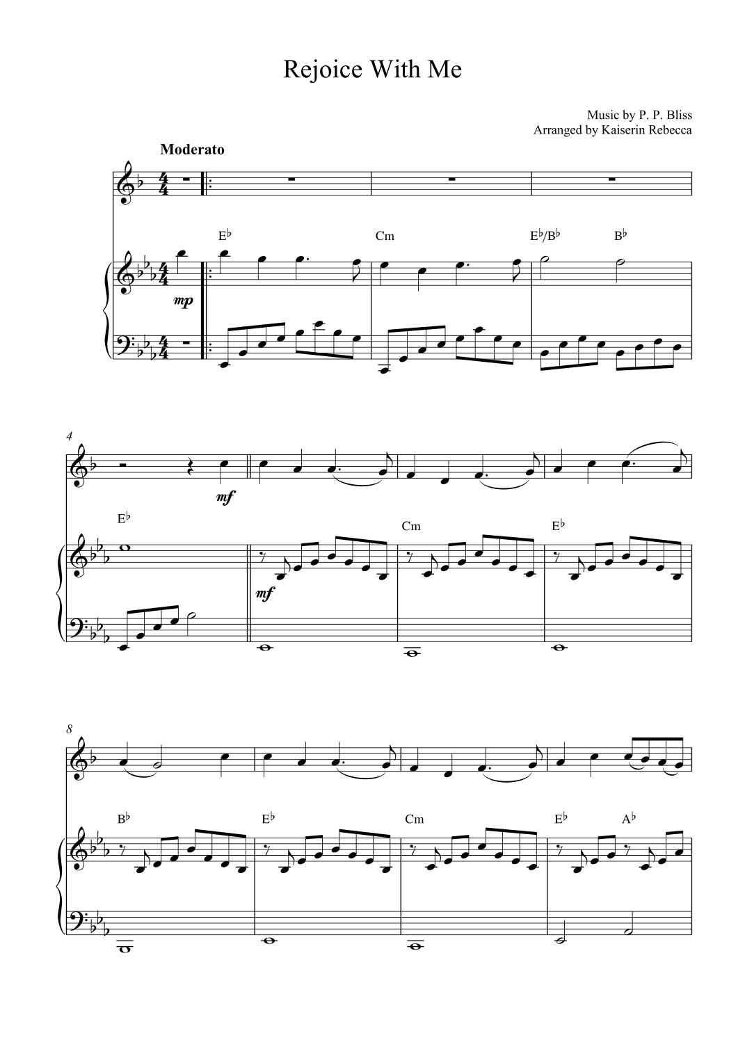 Rejoice With Me (arr. Kaiserin Rebecca)