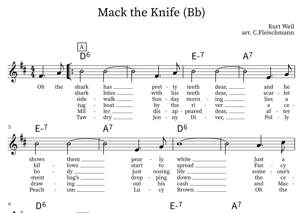 Mack The Knife (arr. Christoph Fleischmann)
