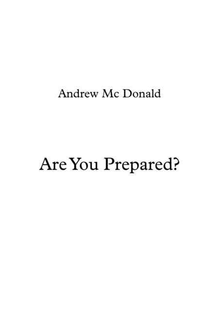 Are You Prepared?