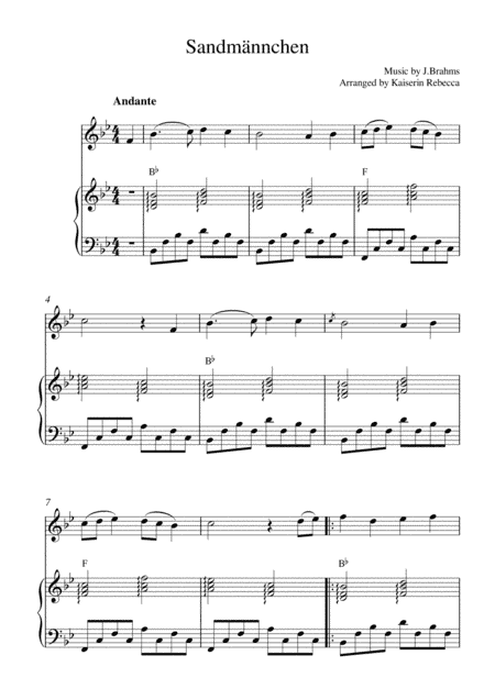 Sandmännchen (arr. Kaiserin Rebecca)