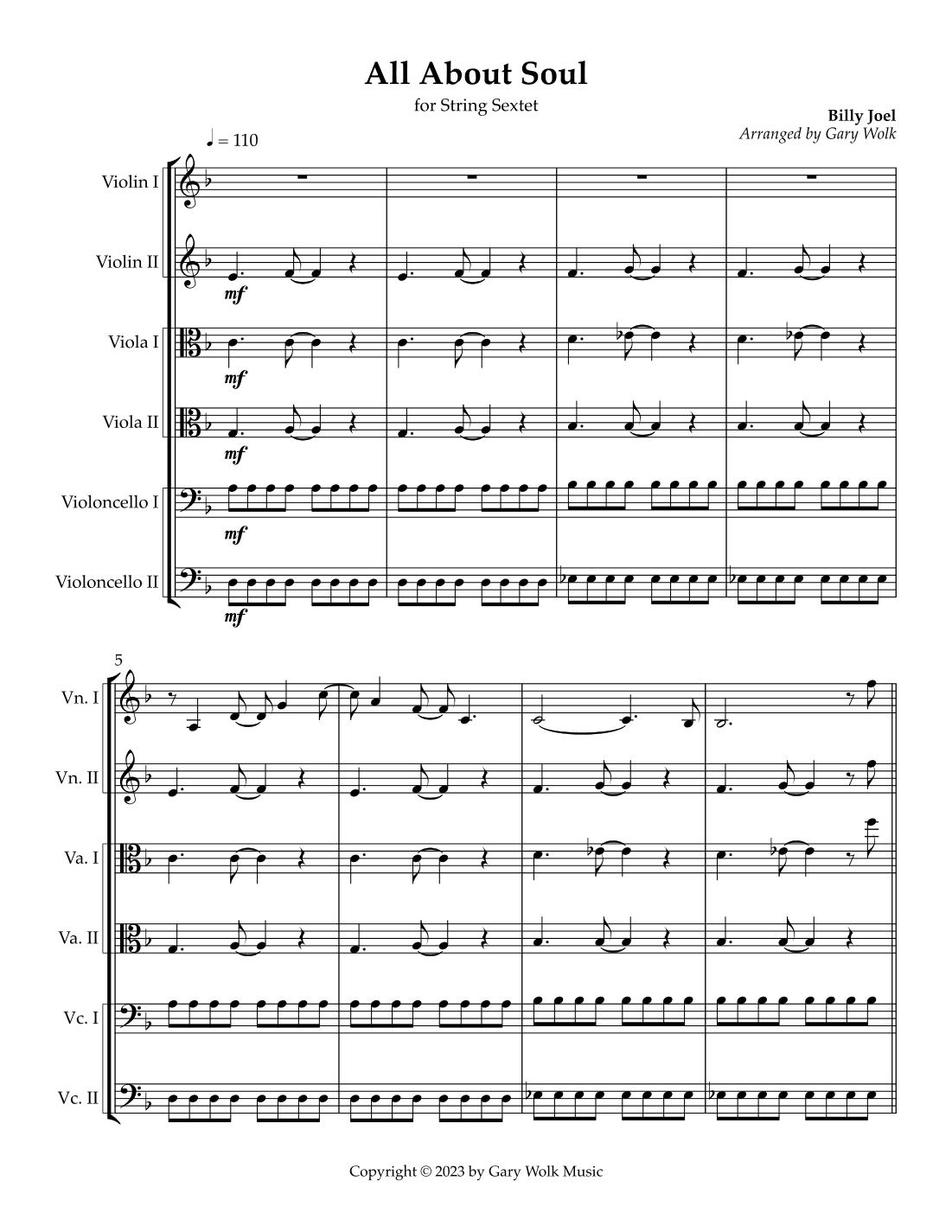 All About Soul (arr. Gary Wolk)