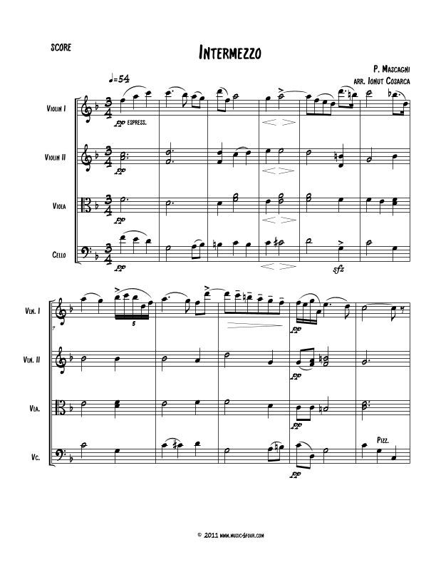 Intermezzo from Cavalleria Rusticana (arr. Ionut Cosarca)