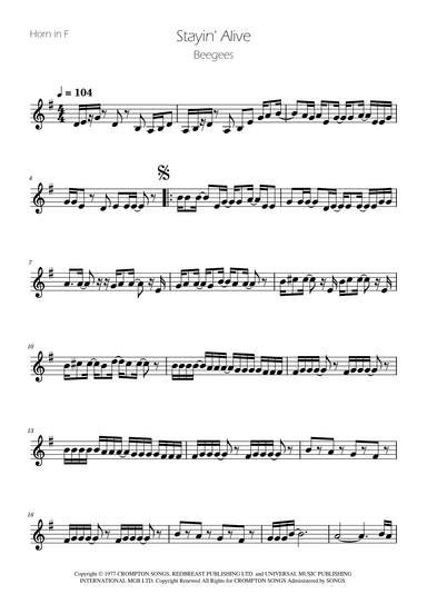 Stayin' Alive (arr. Ygor Nunes)