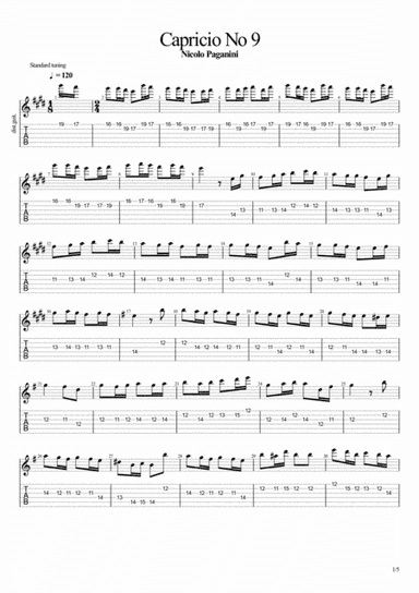 Capricio No 9 Guitar 1 (arr. John Hurford)