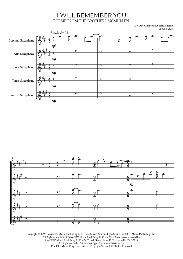 I Will Remember You (arr. Alex Nunes Rodrigues)