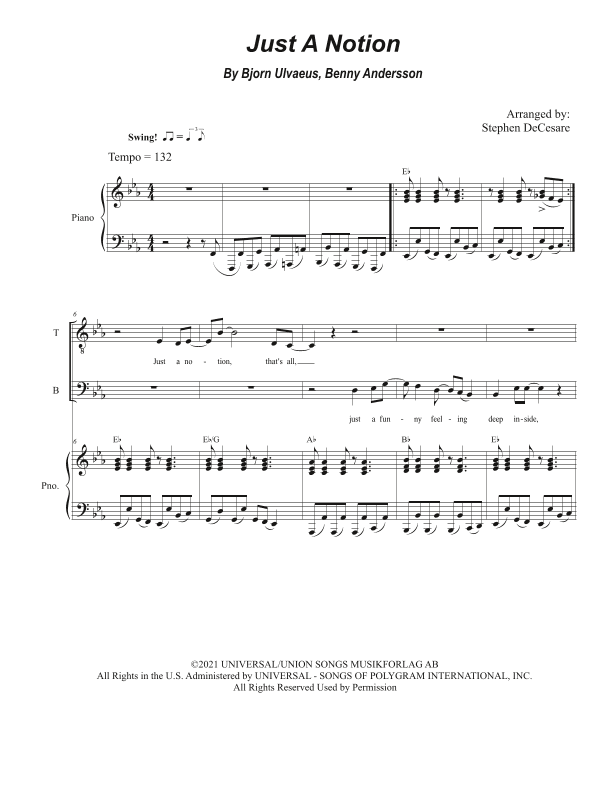 Just A Notion (arr. Stephen DeCesare)