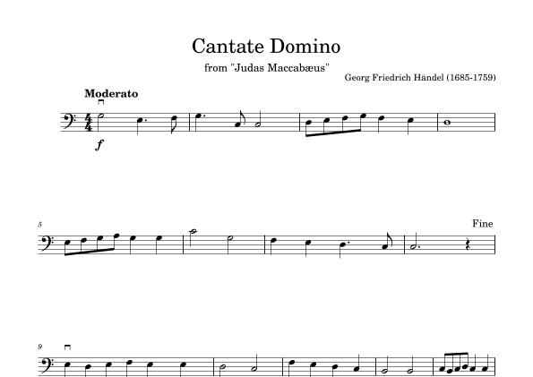 Cantate Domino in C (arr. Diego Marques)