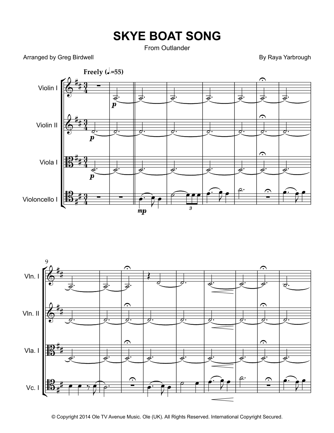 Skye Boat Song (arr. Greg Birdwell)
