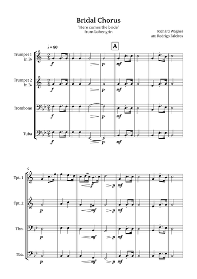 Bridal Chorus (Here Comes The Bride) (arr. Rodrigo Faleiros)