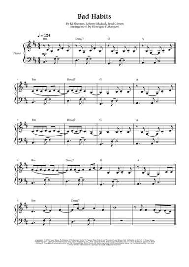 Bad Habits (arr. Henrique F Mangoni)