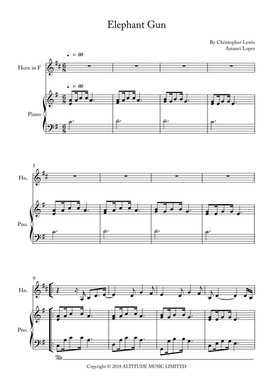 Elephant Gun (arr. Amauri Lopes)