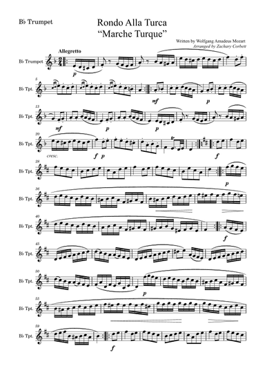 Rondo Alla Turca (Turkish March) (arr. Zachary Corbett)