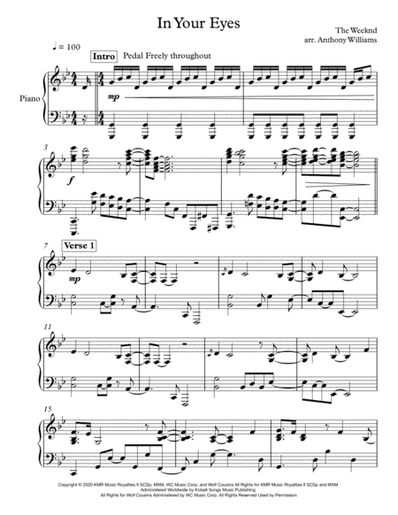 In Your Eyes (arr. Anthony Williams)