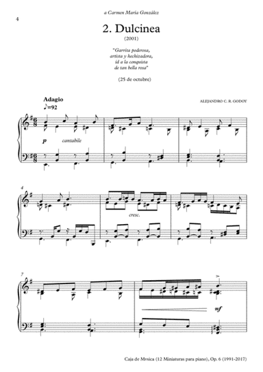 Caja de Mvsica, Op.6 (2017) 2. Dulcinea