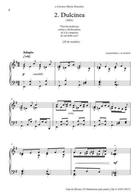 Caja de Mvsica, Op.6 (2017) 2. Dulcinea