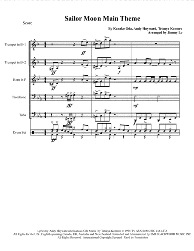 Sailor Moon - Main Title (arr. Jimmy Lo Brass Studio)