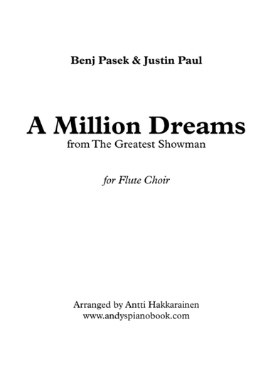 A Million Dreams (arr. Antti Hakkarainen)