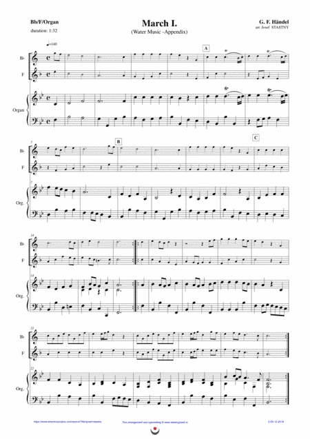Two Marches (Water Music) (arr. Josef STASTNY)