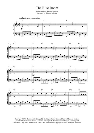 The Blue Room (arr. Kaiserin Rebecca)