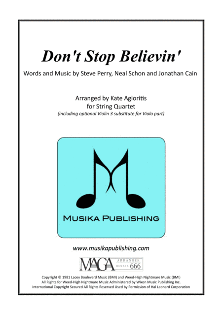 Don't Stop Believin' (arr. Kate Agioritis)