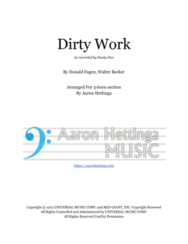 Dirty Work (arr. Aaron Hettinga)