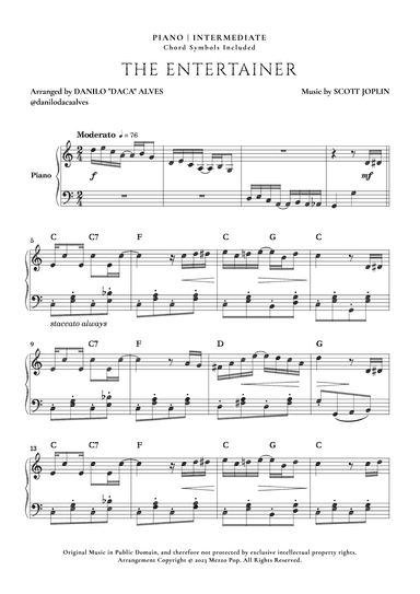 The Entertainer (arr. Danilo "Daca" Alves)