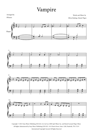 Vampire (arr. BTmusic)