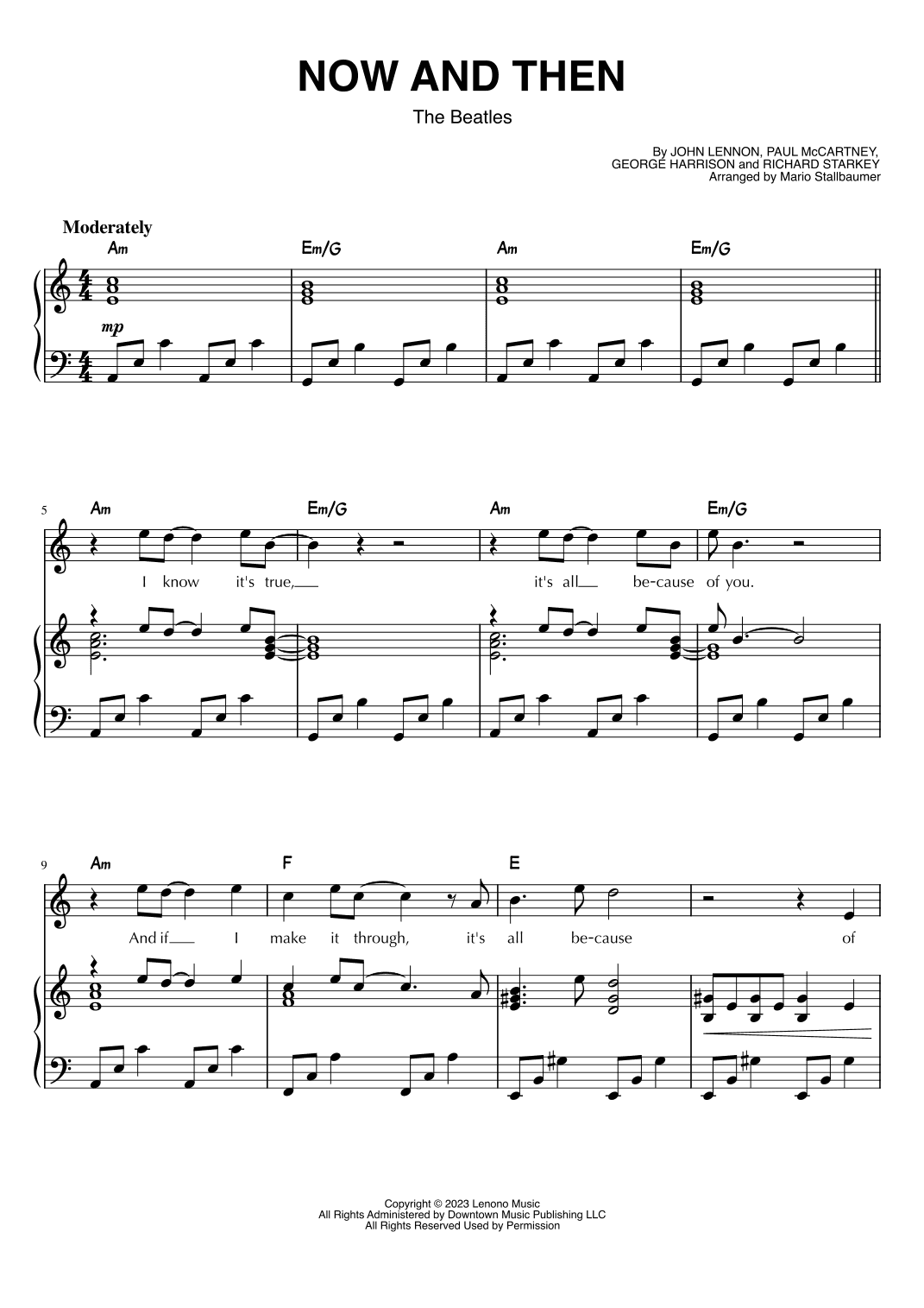 Now And Then (arr. Mario Stallbaumer)