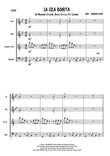 La Isla Bonita (arr. Darren Lloyd)