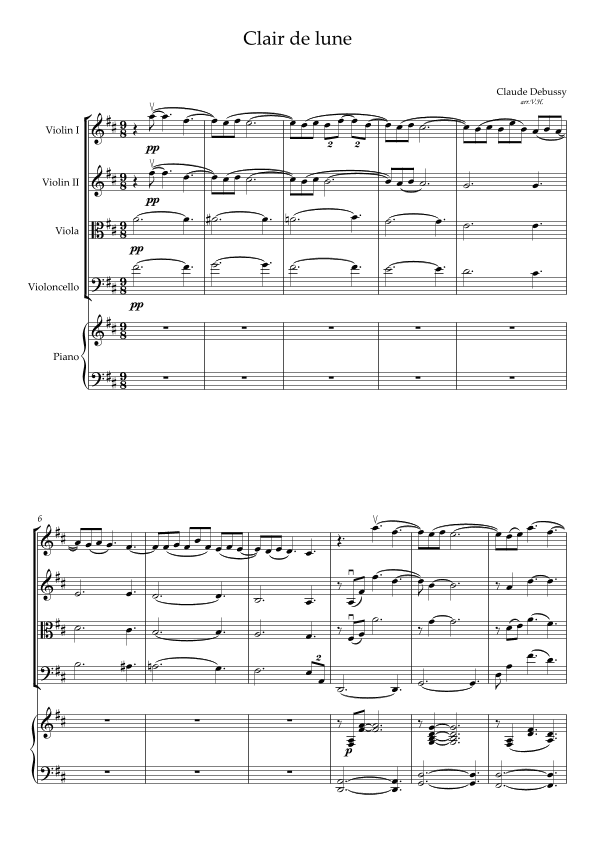 Clair de lune (arr. V.H.)