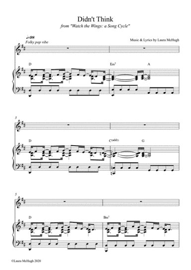 Didn't Think (from "Watch the Wings: a Song Cycle")
