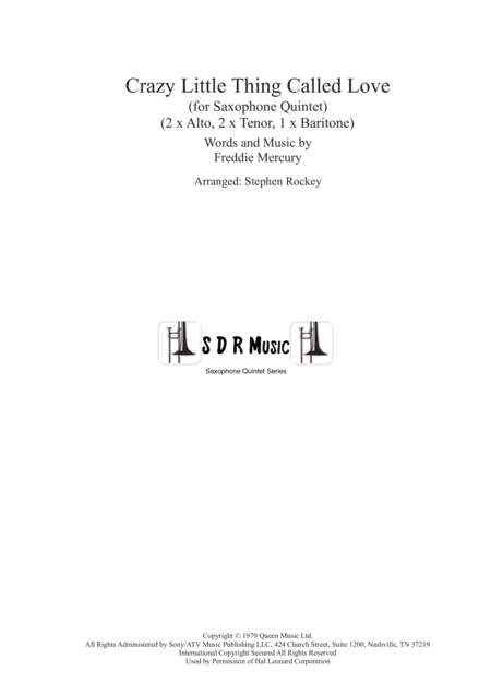 Crazy Little Thing Called Love (arr. Arranged by Stephen Rockey)