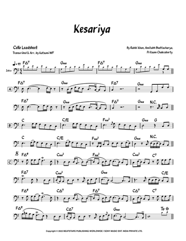 Kesariya (arr. Katsumi WF)