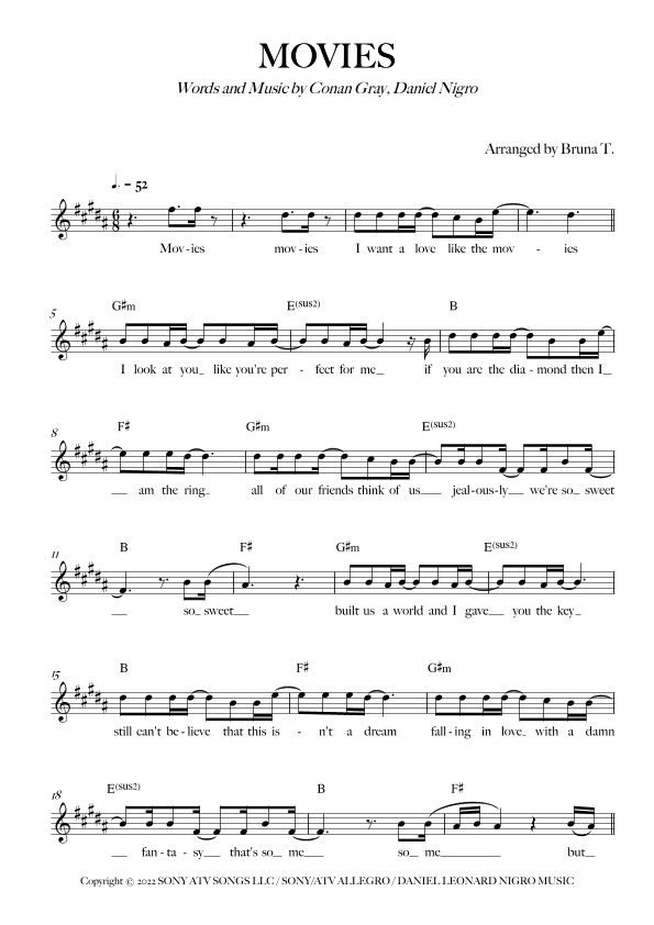 Movies (arr. Bruna T.)