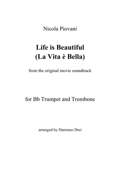 Life Is Beautiful (la Vita E Bella) (arr. Damiano Drei)