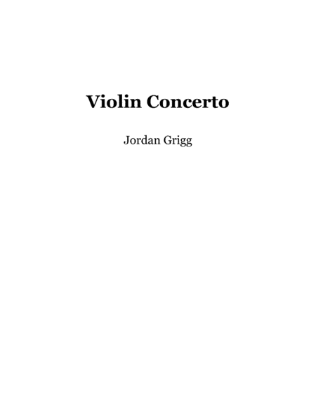 Violin Concerto Score and parts