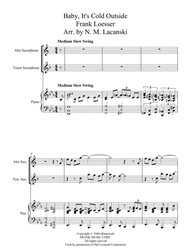 Baby, It's Cold Outside (arr. Nick Lacanski)