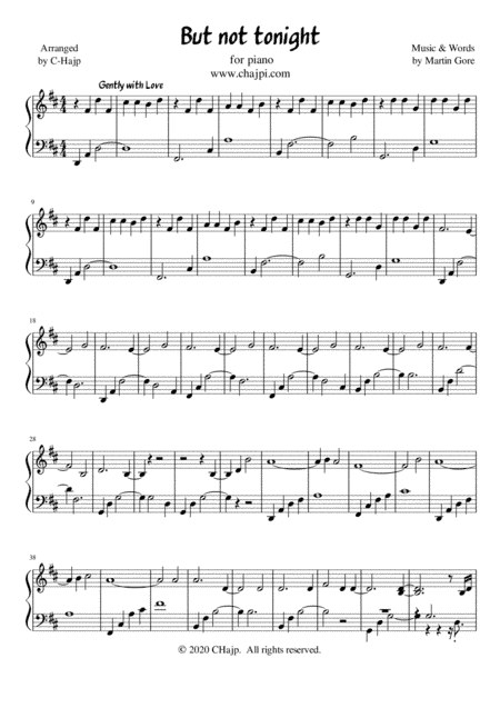 But Not Tonight (arr. CHajp)