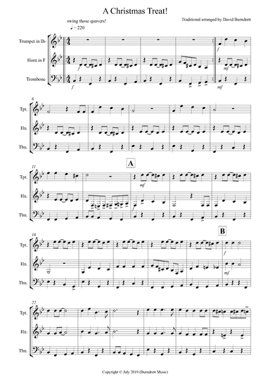 A Christmas Treat for Brass Trio (arr. David Burndrett)