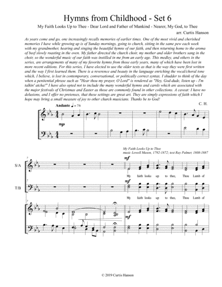 Hymns from Childhood - Set 6 (SATB) (arr. Curtis Hanson)