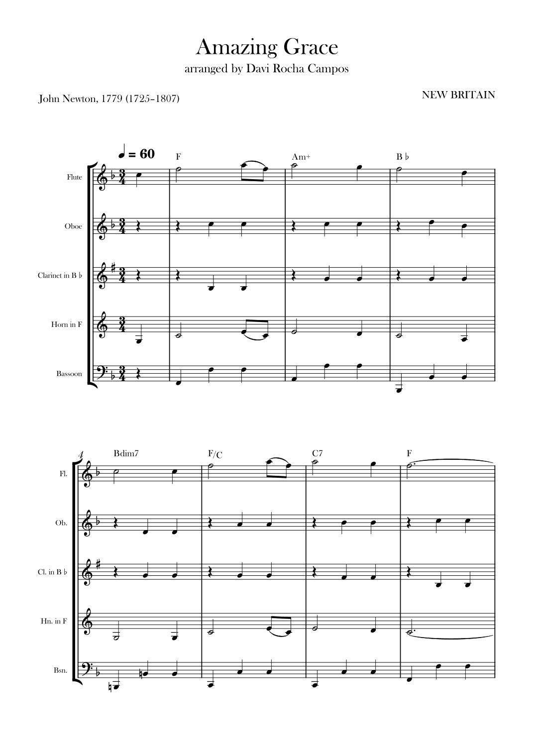 Amazing Grace (arr. Davi Rocha Campos)