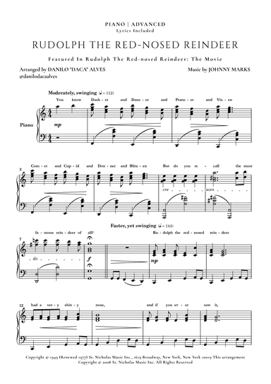 Rudolph The Red-nosed Reindeer (arr. Danilo "Daca" Alves)