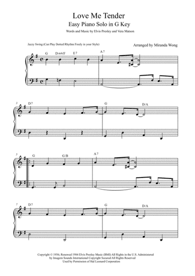 Love Me Tender (arr. Miranda Wong)