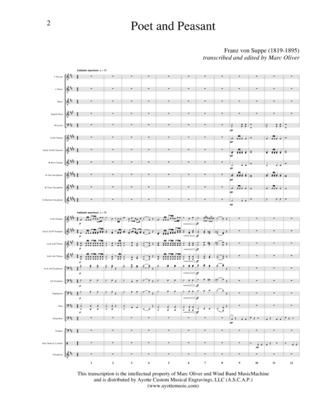 Poet and Peasant Overture (transcribed for Concert Band) (arr. Ayotte Custom Musical Engravings)
