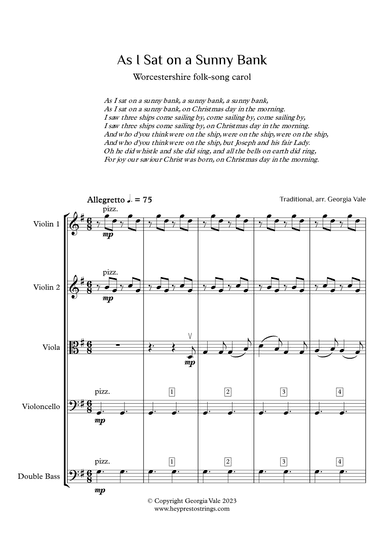 As I Sat on a Sunny Bank - a Worcestershire Carol (arr. Georgia Vale)