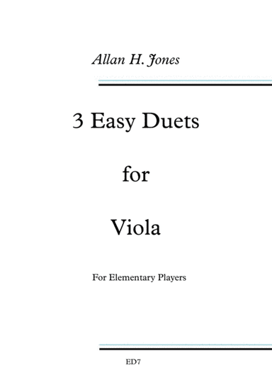 3 Easy Duets for Viola