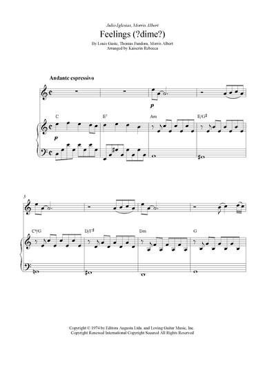 Feelings (?dime?) (arr. Kaiserin Rebecca)