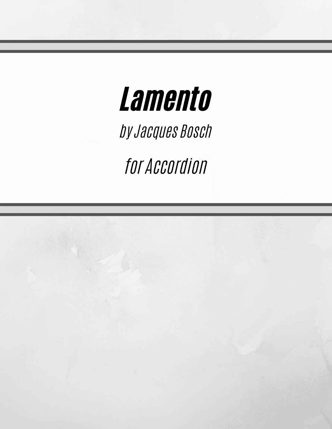 Lamento (for Accordion) (arr. Kenneth Pasciak)