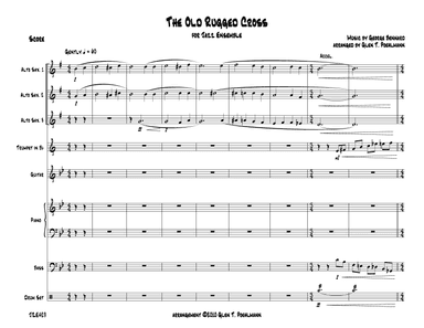 THE OLD RUGGED CROSS - Jazz Ensemble (AAA Saxes, Trumpet & Rhythm) - Grade 3 (arr. Glen Poehlmann)