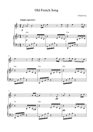 Old French Song (modern version for soprano saxophone and piano) (arr. Kaiserin Rebecca)